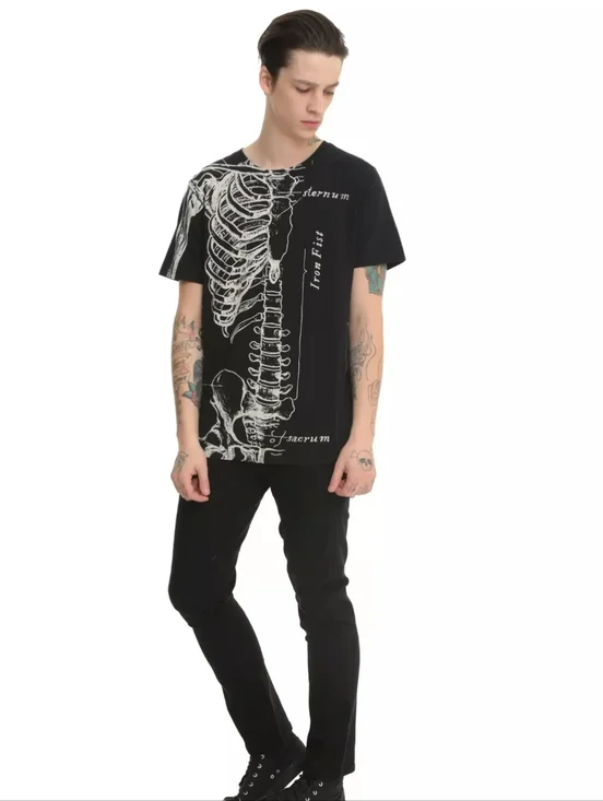 Iron Fist Skeletal Sternum Shirt Sz M - Picture 7 of 7